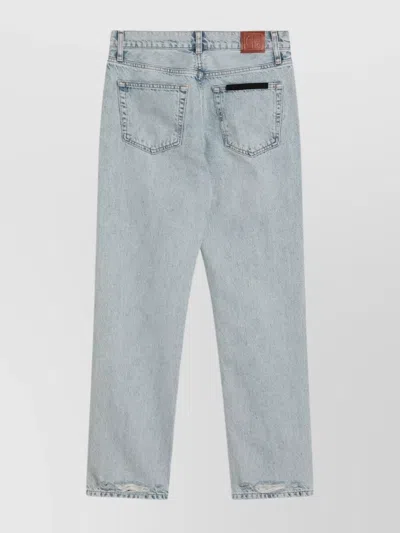Anine Bing Kate Straight-leg Bleached Blue Jeans