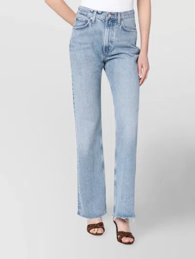 Agolde Shona Denim Trousers In Blue