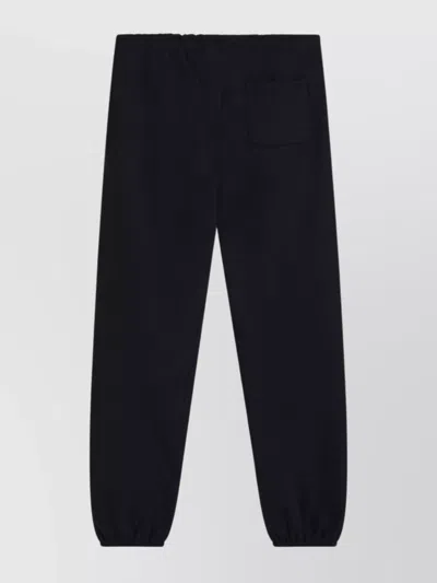 Champion Navy Blue Cotton Jogging Trousers In Black