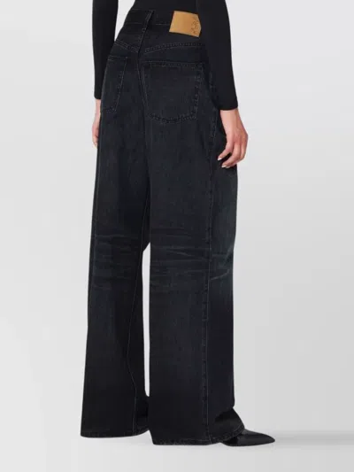 Haikure Candy High-rise Wide-leg Jeans In Black