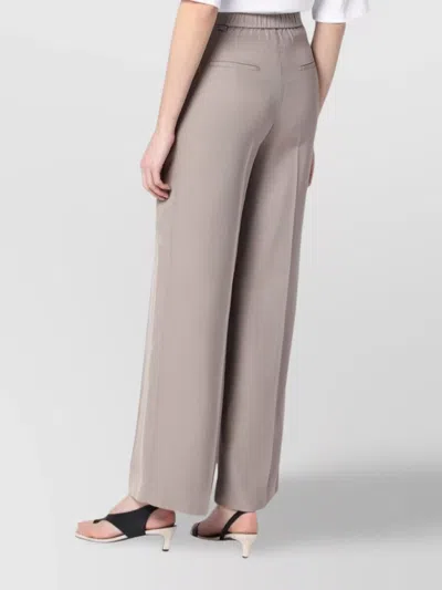 Calvin Klein Ash Grey Trousers In Linen Blend In Gray
