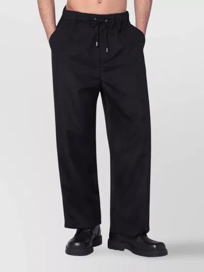 Oamc Trouser With Elastic Waistband And Pockets In Black