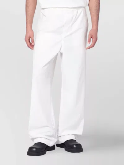 Oamc Trouser With Elastic Waistband And Pockets In White