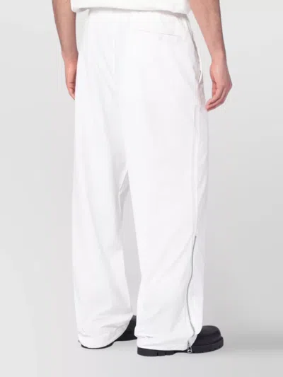 Oamc Trouser With Elastic Waistband And Pockets In White