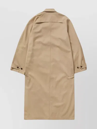 1989 Studio Solid Color Trench Coat With Hidden Buttoning In Brown