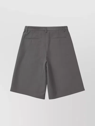 1989 Studio Cotton And Silk Shorts With Belt Loops In Gray