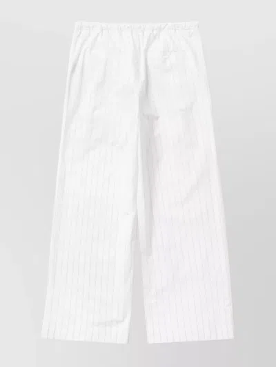 1989 Studio White Striped Boxy Pants In Multi