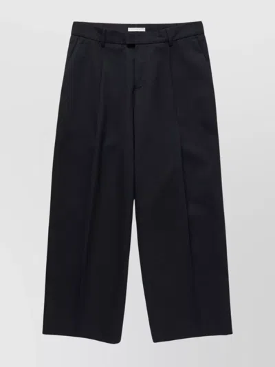1989 Studio Pleated Chino Trousers With Back Pockets In Black