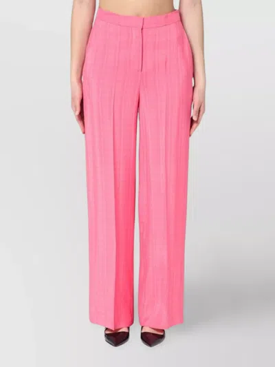 Semicouture Marlee Viscose Partial Lined Trousers In Pink