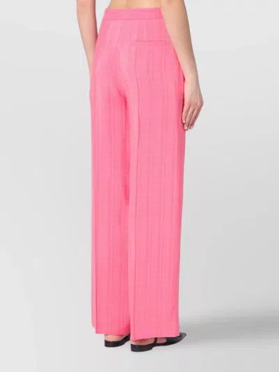 Semicouture Marlee Viscose Partial Lined Trousers In Pink