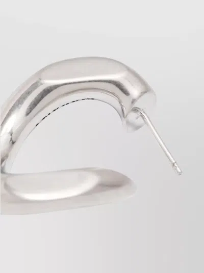 Isabel Marant Curved Hoops With Polished Finish Earrings In Silver