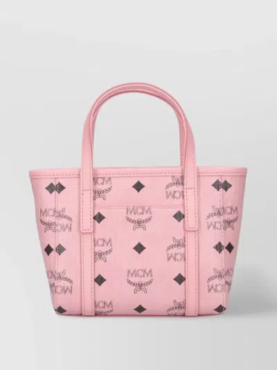 Mcm Structured Tote Bag With Top Handles And Detachable Strap
