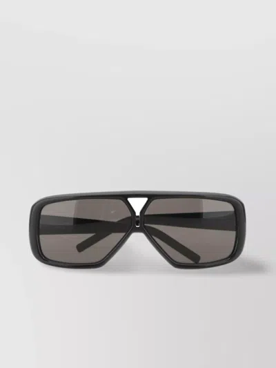 Saint Laurent Rectangular Frame Sunglasses Dark Lenses In Black