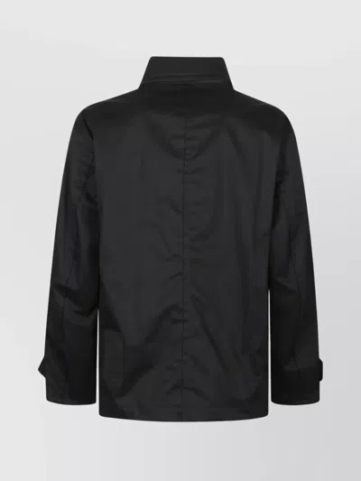 Ten C Collared Flap Pockets Adjustable Cuffs Jacket In Black