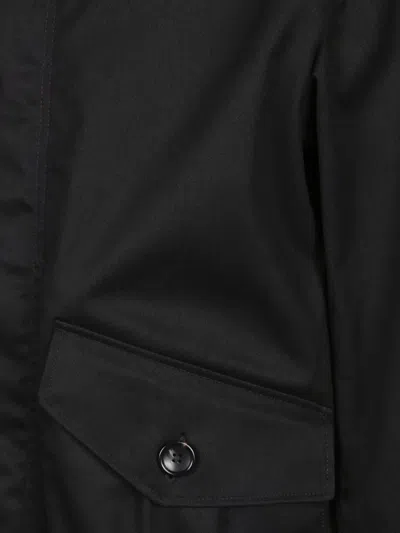 Ten C Collared Flap Pockets Adjustable Cuffs Jacket In Black