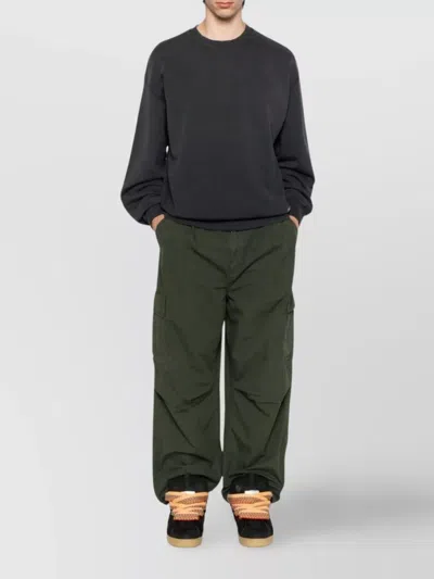 Carhartt Cargo Trousers With Belt Loops And Multiple Pockets In Black