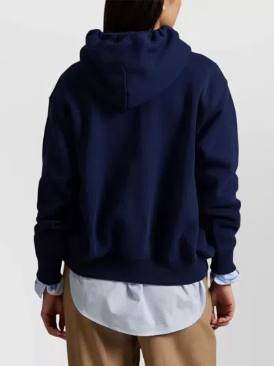 Polo Ralph Lauren Navy Blue Polo Bear Hoodie In Blue