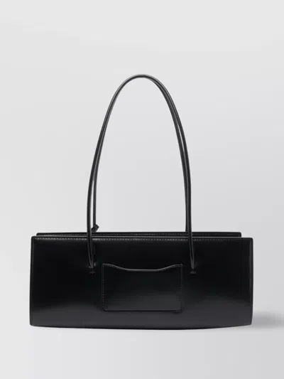 Marc Jacobs Double Handle Flower Charm Shoulder Bag In Black