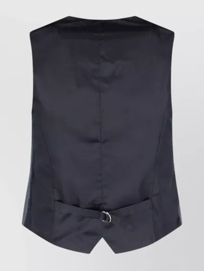 The Frankie Shop Gilet With Adjustable Back Strap And Asymmetrical Hemline In Gray