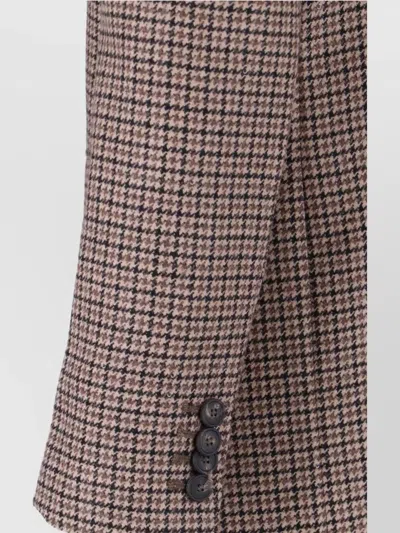 Tagliatore Structured Blazer With Notch Lapel And Back Vent In Neutral