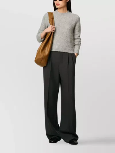 Ami Alexandre Mattiussi High-waist Tailored Suit Pants With Wide-leg Silhouette In Black