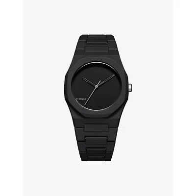 D1 Milano Ens Black D1-pcbu07 Polycarbonate Quartz Watch In Black