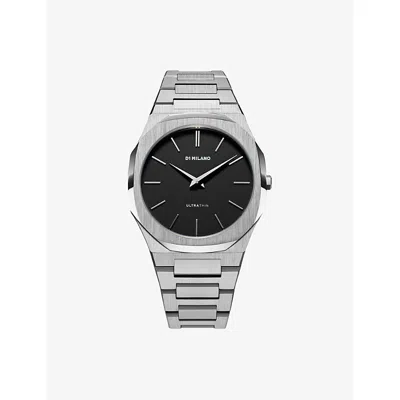 D1 Milano Ens Silver D1-utbj40 Ultra Thin Stainless-steel Quartz Watch In Metallic