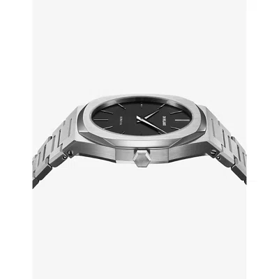 D1 Milano Ens Silver D1-utbj40 Ultra Thin Stainless-steel Quartz Watch In Metallic