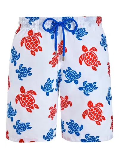 Vilebrequin Turtle-print Elastic-waist Swim Shorts In Multi