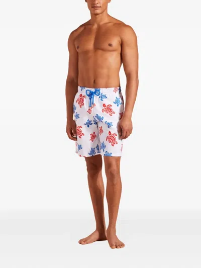Vilebrequin Turtle-print Elastic-waist Swim Shorts In Multi