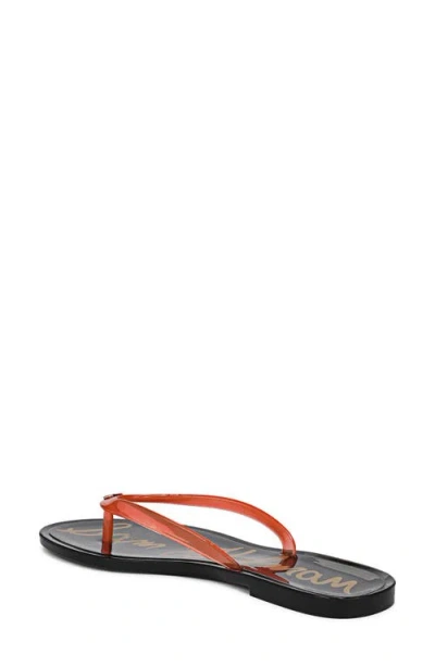 Sam Edelman Dean Jelly Flip Flop Clear Red Jelly In Red