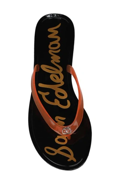 Sam Edelman Dean Jelly Flip Flop Clear Red Jelly In Red