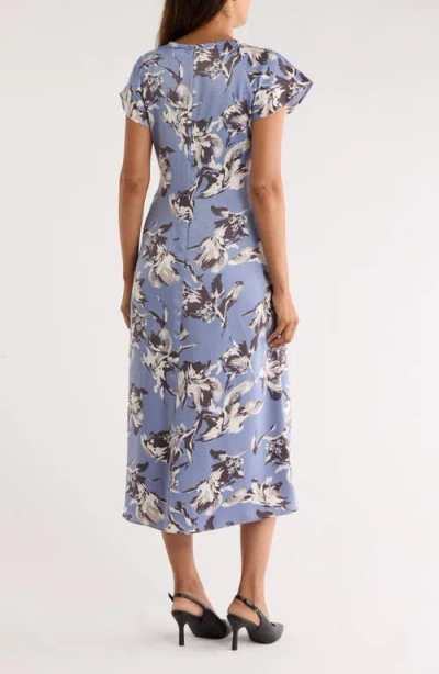 Nordstrom Rack Flutter Sleeve Keyhole Dress In Multi