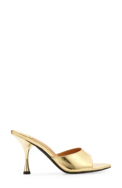 Jeffrey Campbell Agent Slide Sandal In Gold