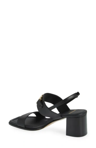 Ferragamo Sandals Block Heel Gancini Buckle In Black