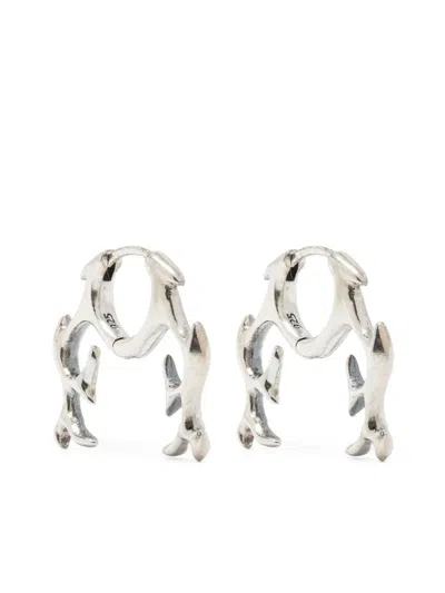 Kusikohc Flame Thorn Earrings In Metallic