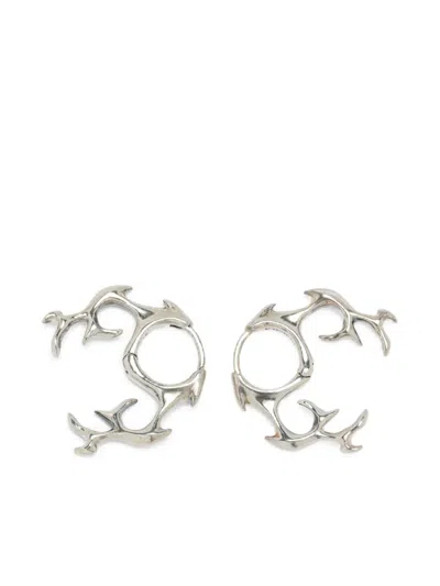 Kusikohc Flame Thorn Earrings In Metallic