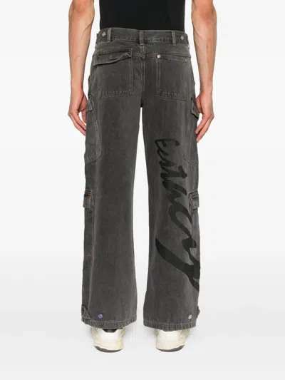 Perks And Mini Cyclopes Cargo Jeans In Gray