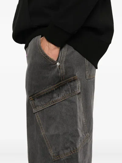 Perks And Mini Cyclopes Cargo Jeans In Gray