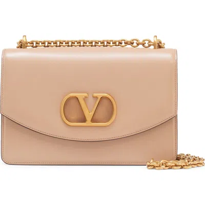 Valentino Vain Small Vlogo Leather Shoulder Bag In Pink