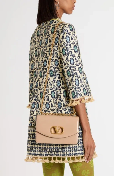 Valentino Vain Small Vlogo Leather Shoulder Bag In Pink