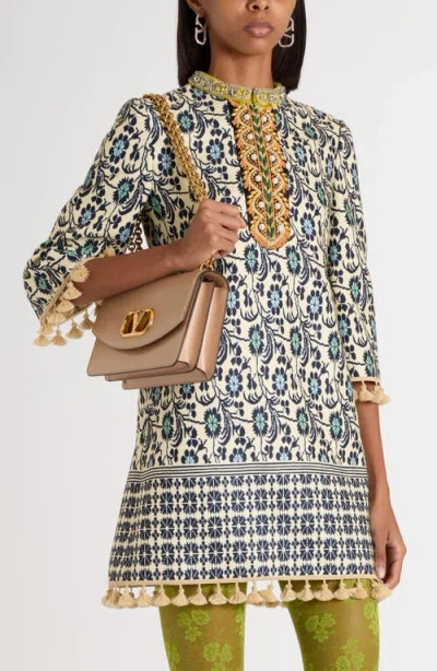 Valentino Vain Small Vlogo Leather Shoulder Bag In Pink