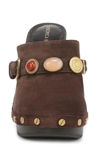 Veronica Beard Giana Embellished Suede Platform Mules In Multi