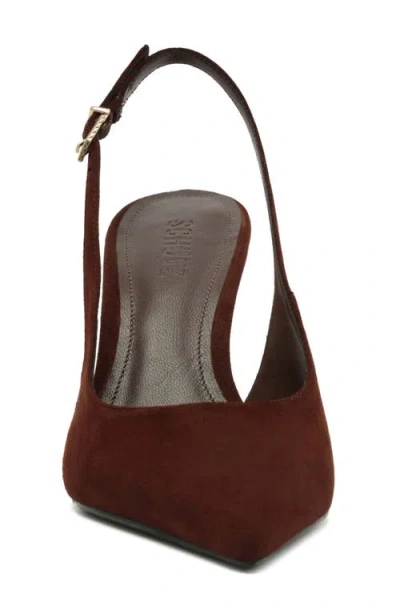 Schutz Alicia Pointed Toe Slingback Pump In Brown