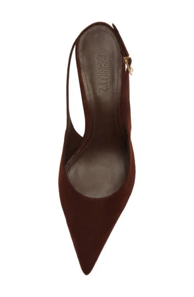 Schutz Alicia Pointed Toe Slingback Pump In Brown