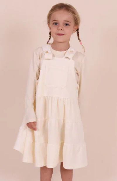 Tiny Tribe Kids' Corduroy Overall Dress In Yellow