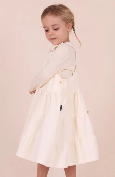 Tiny Tribe Kids' Corduroy Overall Dress In Yellow