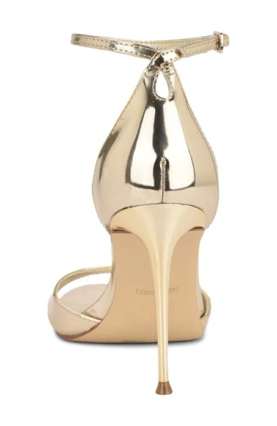Nine West Women's Serven Ankle Strap Stiletto Sandals In Gold
