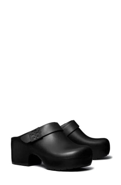 Tory Burch Mellow Platform Heeled Clog In Black