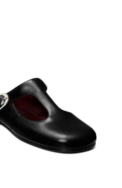 Tory Burch Violet T Strap Mules Perfect Black In Black